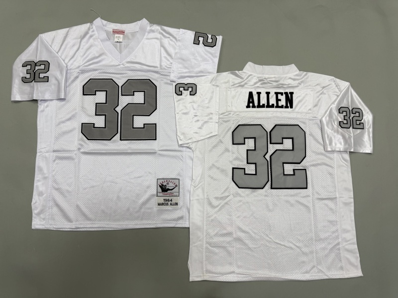 Men 2025 Nike Oakland Raiders #32 Allen white Throwback Limited NFL Jersey style 001->oakland raiders->NFL Jersey